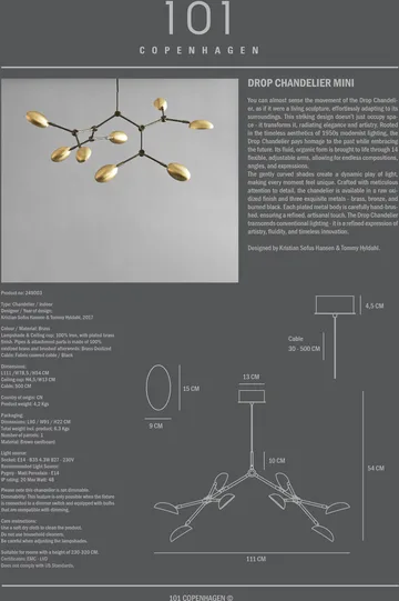 Drop Chandelier Deckenleuchte mini - Messing - 101 Copenhagen