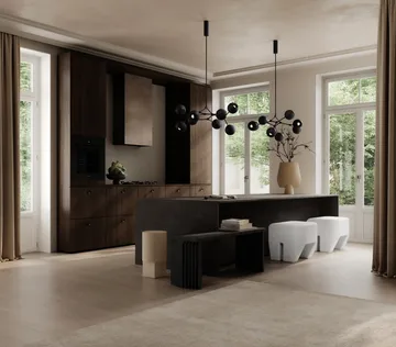 Drop Chandelier Globe mini chandelier - Burned black - 101 Copenhagen