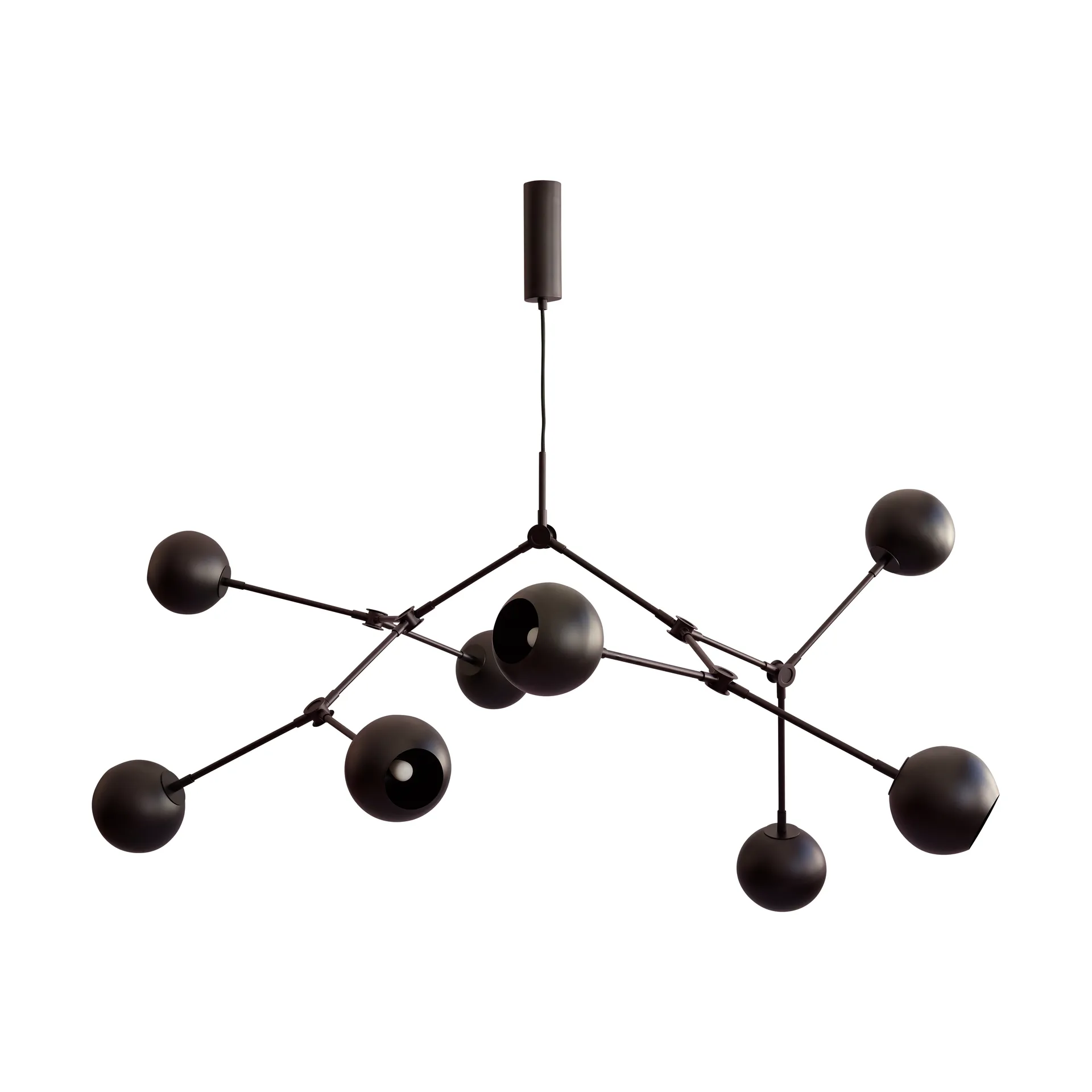 Drop Chandelier Globe takkrona, Burned black 101 Copenhagen