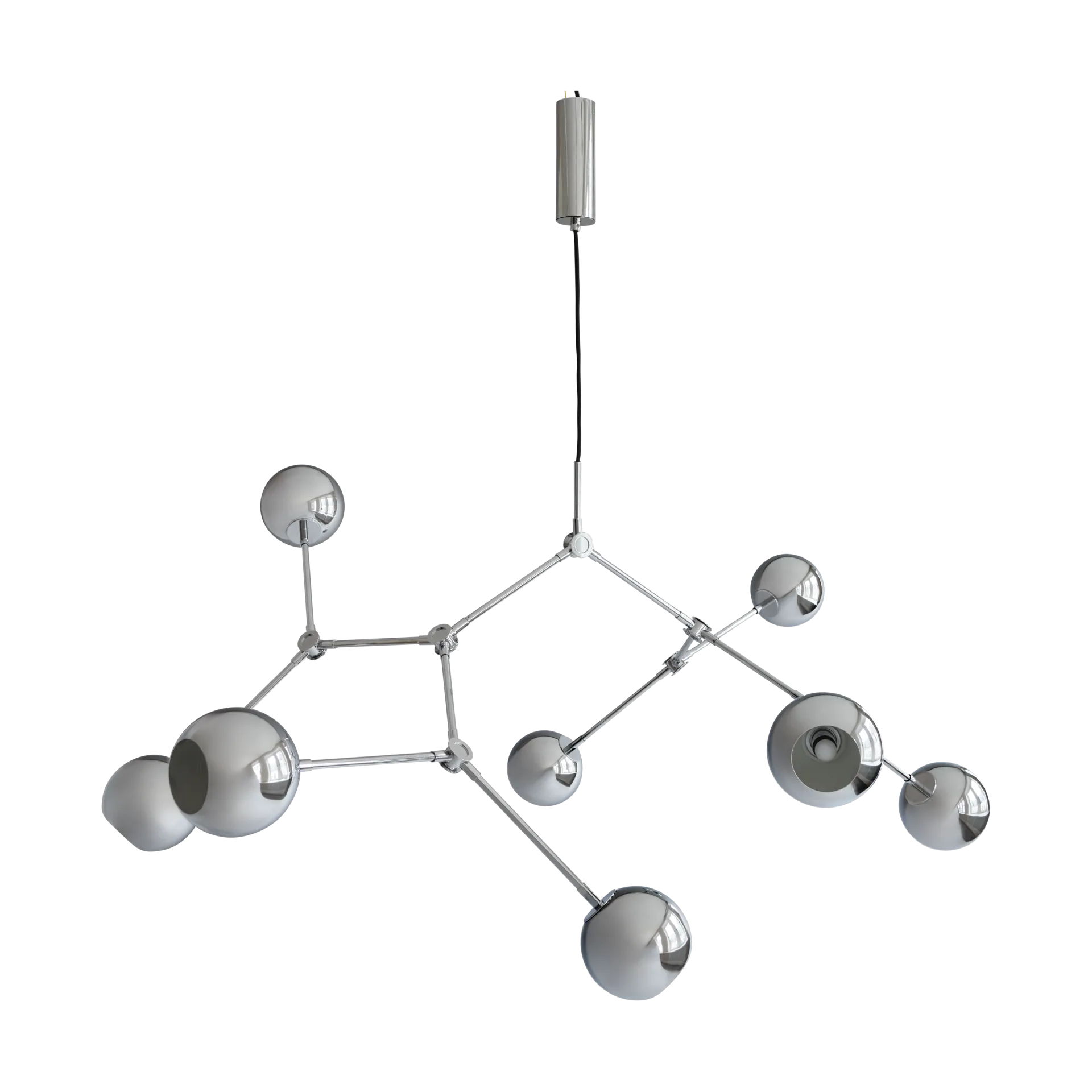 Drop Chandelier Globe takkrona, Chrome 101 Copenhagen