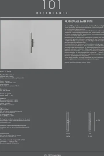 Frame Wandleuchte mini - Chrome - 101 Copenhagen