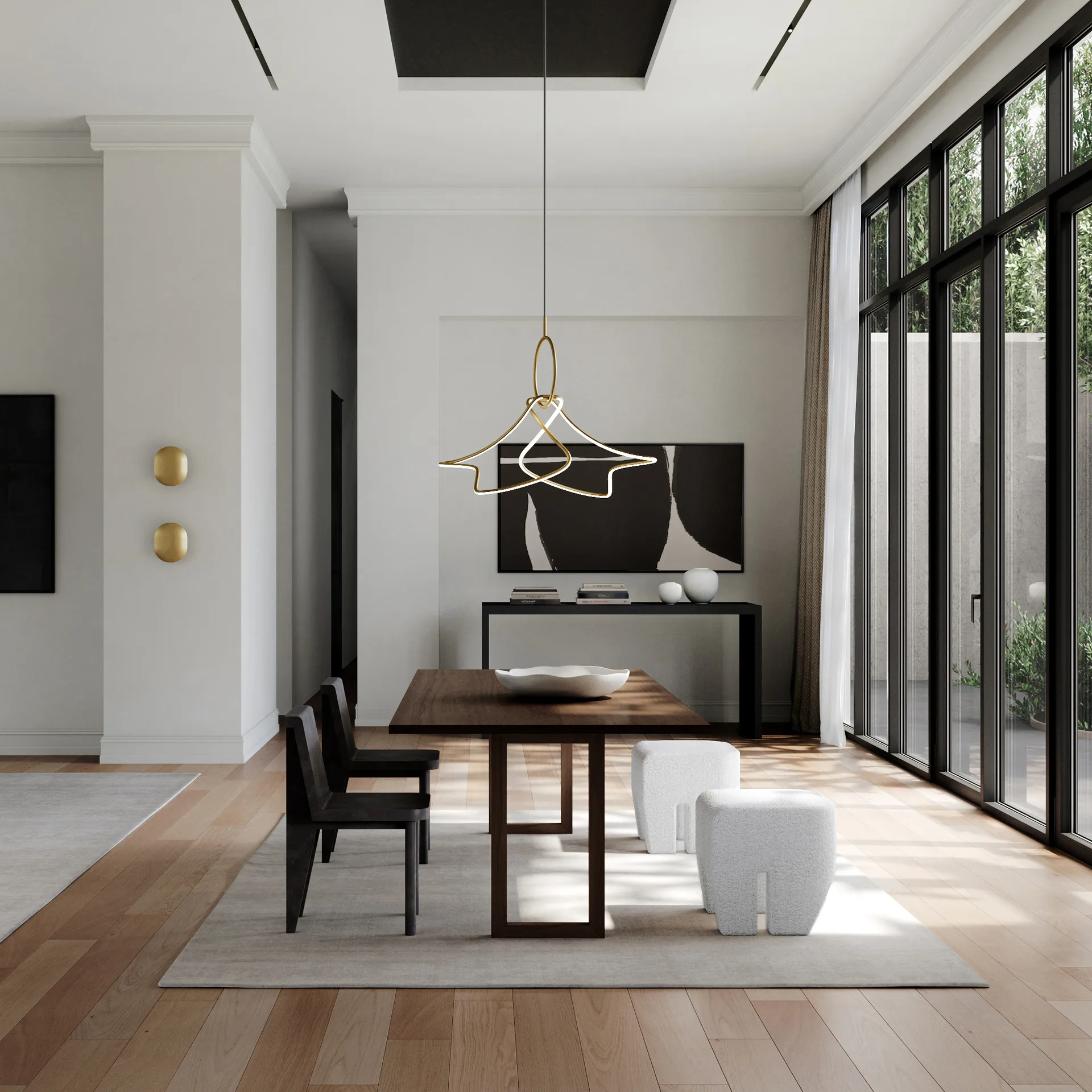 Kumo Chandelier Mini ceiling crown, Brass 101 Copenhagen