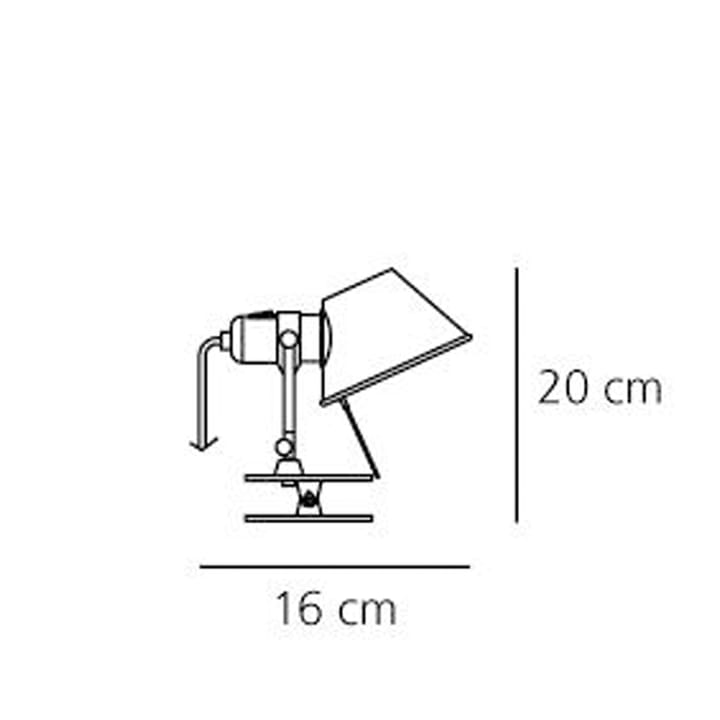 Tolomeo Pinza Micro wall lamp, Aluminium Artemide
