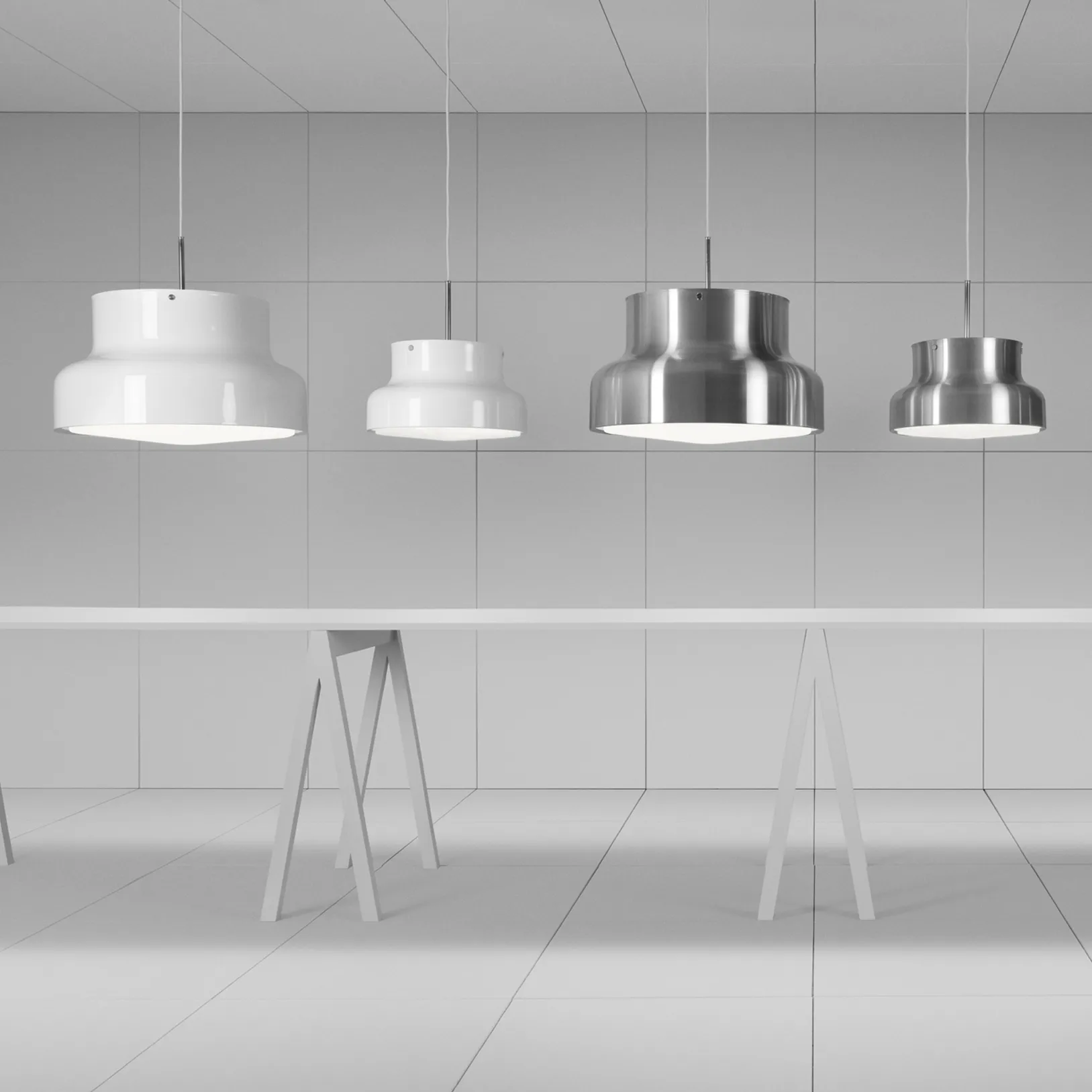 Bumling lampa stor 600 mm, Vit-opalglas Ateljé Lyktan