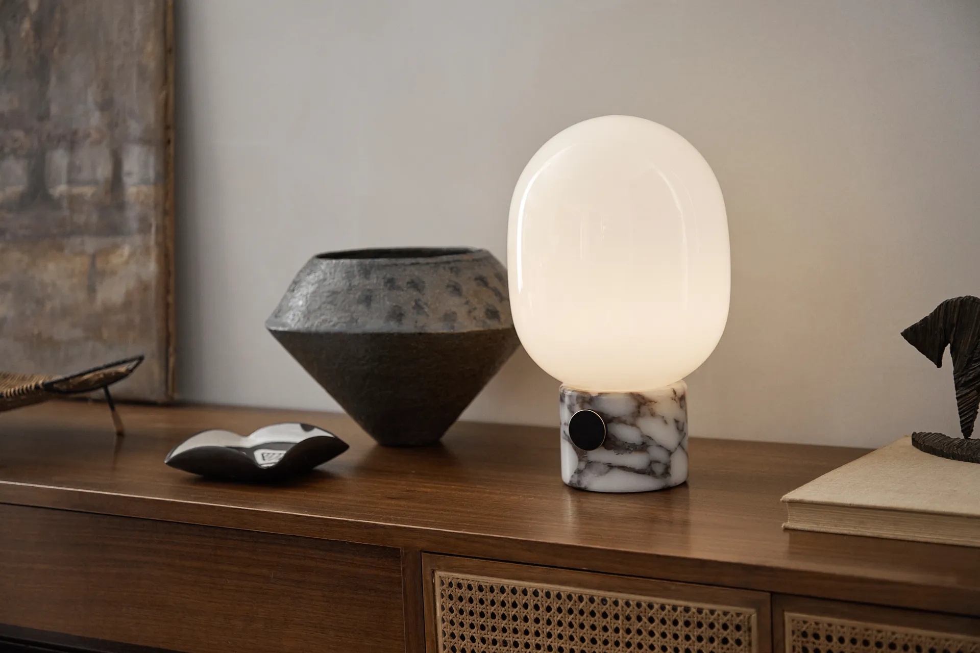 JWDA table lamp marble, Calacatta Viola- Marble Audo Copenhagen
