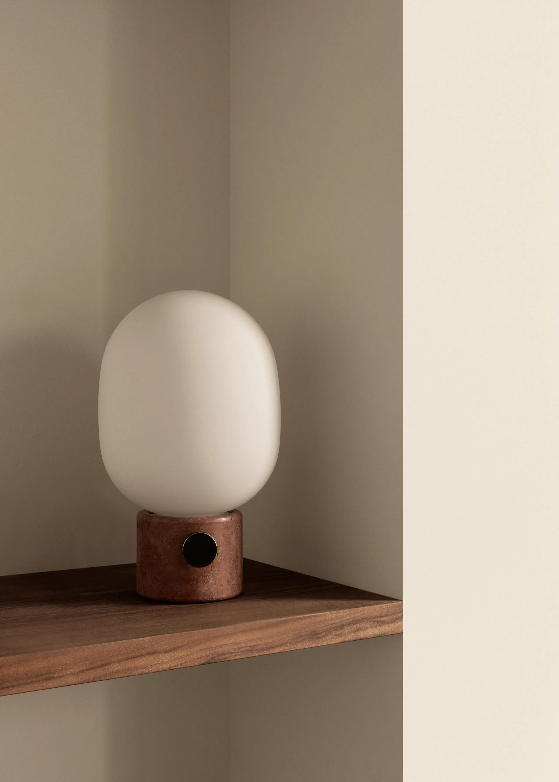 JWDA table lamp, Red travertine, Large Audo Copenhagen