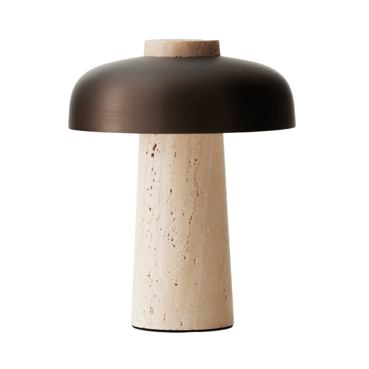 Reverse portable Tischleuchte 24,5 cm - Travertine-bronzed aluminium - Audo Copenhagen