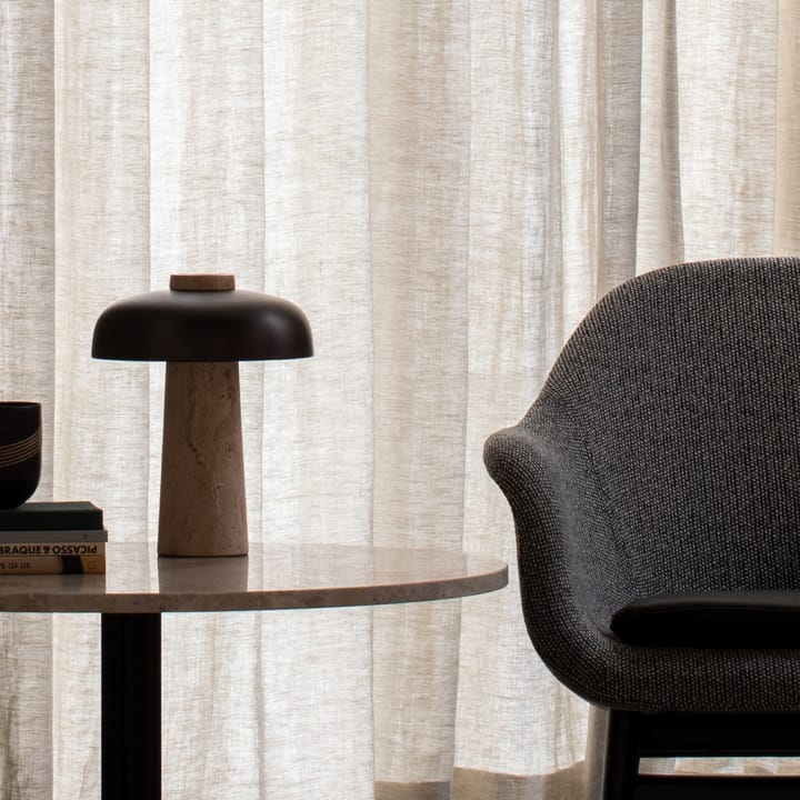 Reverse table lamp 30 cm, travertin-bronzed brass Audo Copenhagen