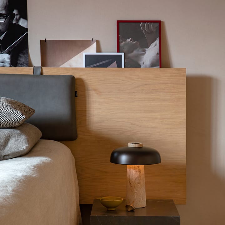 Reverse table lamp 30 cm, travertin-bronzed brass Audo Copenhagen