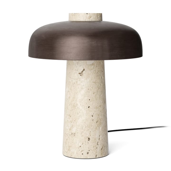 Reverse Tischleuchte 30 cm - Travertin-Bronze Messing - Audo Copenhagen