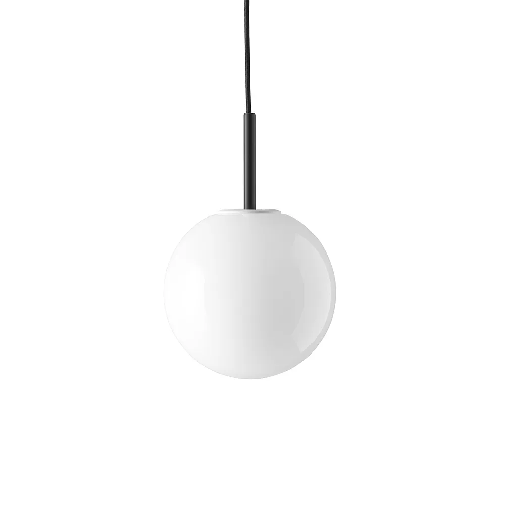 TR Bulb pendant, Opal shiny, black fitting Audo Copenhagen