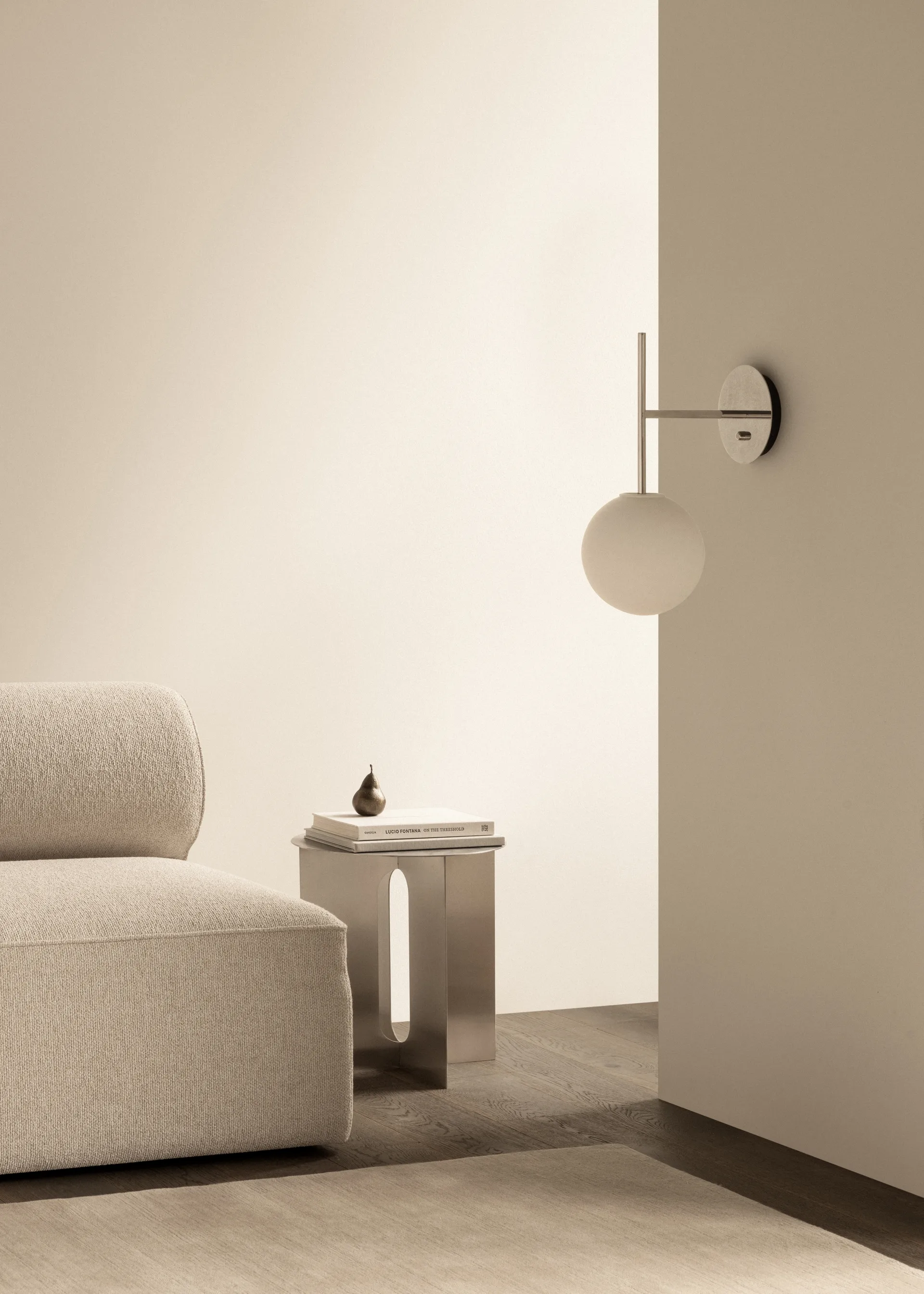 TR Bulb Suspended wall lamp, Polished steel Audo Copenhagen