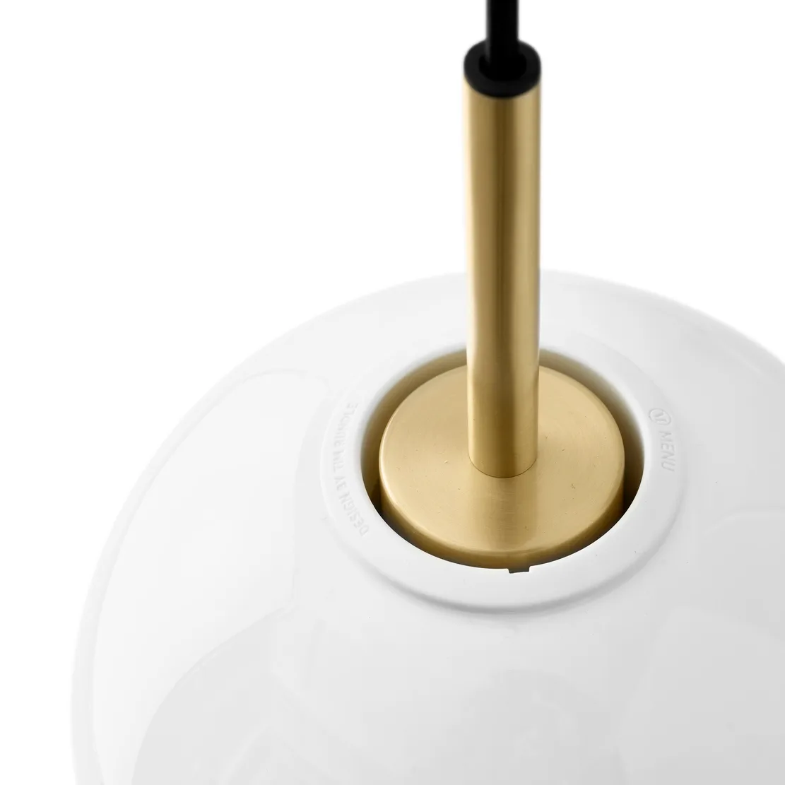 TR ceiling lamp brass, Blankt opalglass Audo Copenhagen
