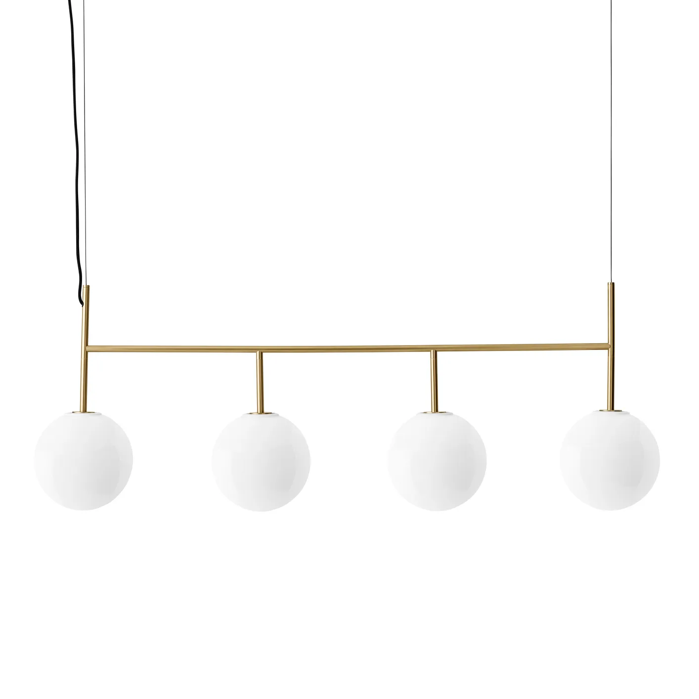 TR rail ceiling lamp brass DtW, Polished opal glass Audo Copenhagen