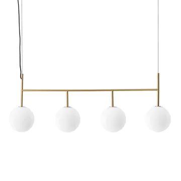 TR rail ceiling lamp brass DtW - Polished opal glass - Audo Copenhagen