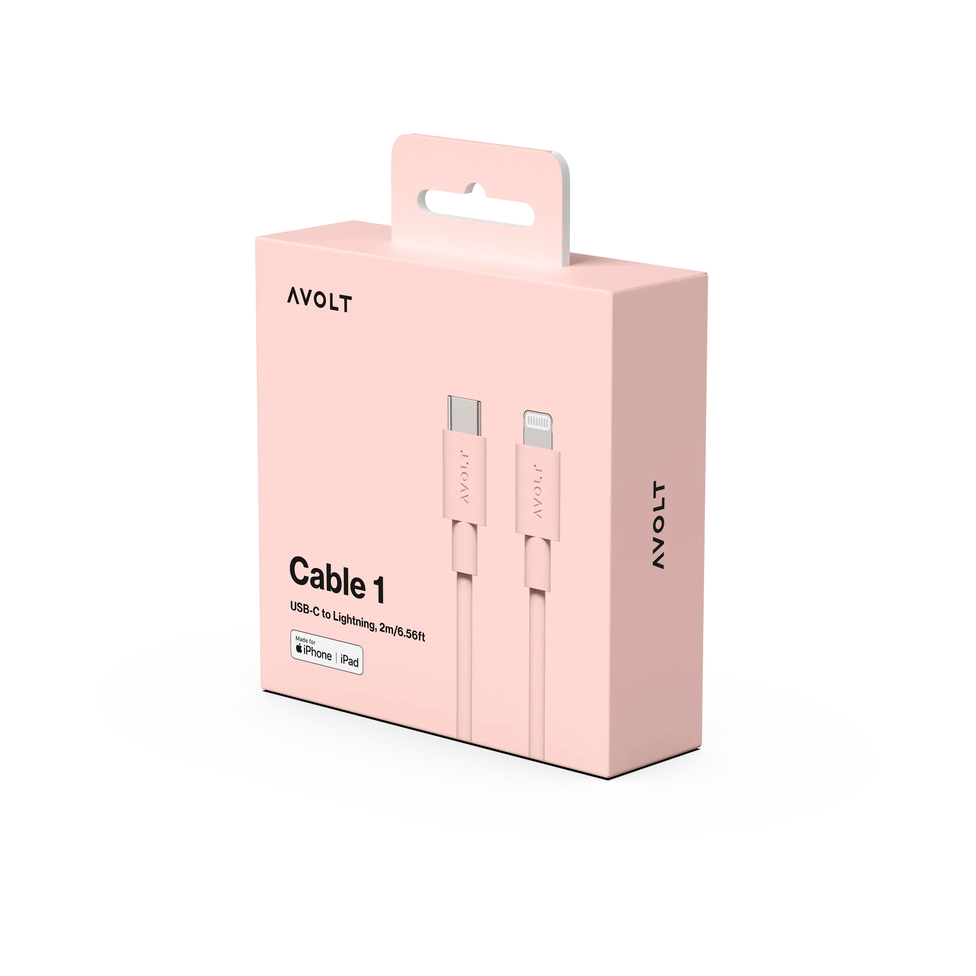 Cable 1 USB C till Lightning laddkabel 2m, New Pink Avolt