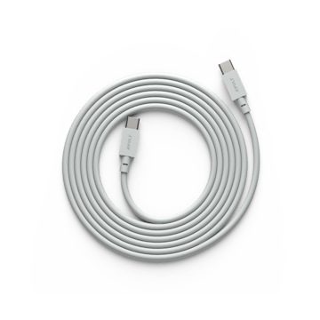 Avolt Cable 1 USB-C till USB-C laddningskabel 2 m Gotland gray