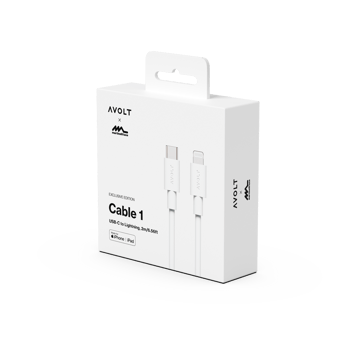 Cable 1 USB C to Lightning charging cable 2m - White Martinelli Luce Edition - Avolt