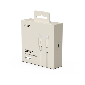 Kabel 1 USB C zu Lightning Ladekabel 2m - Nomad Sand - Avolt