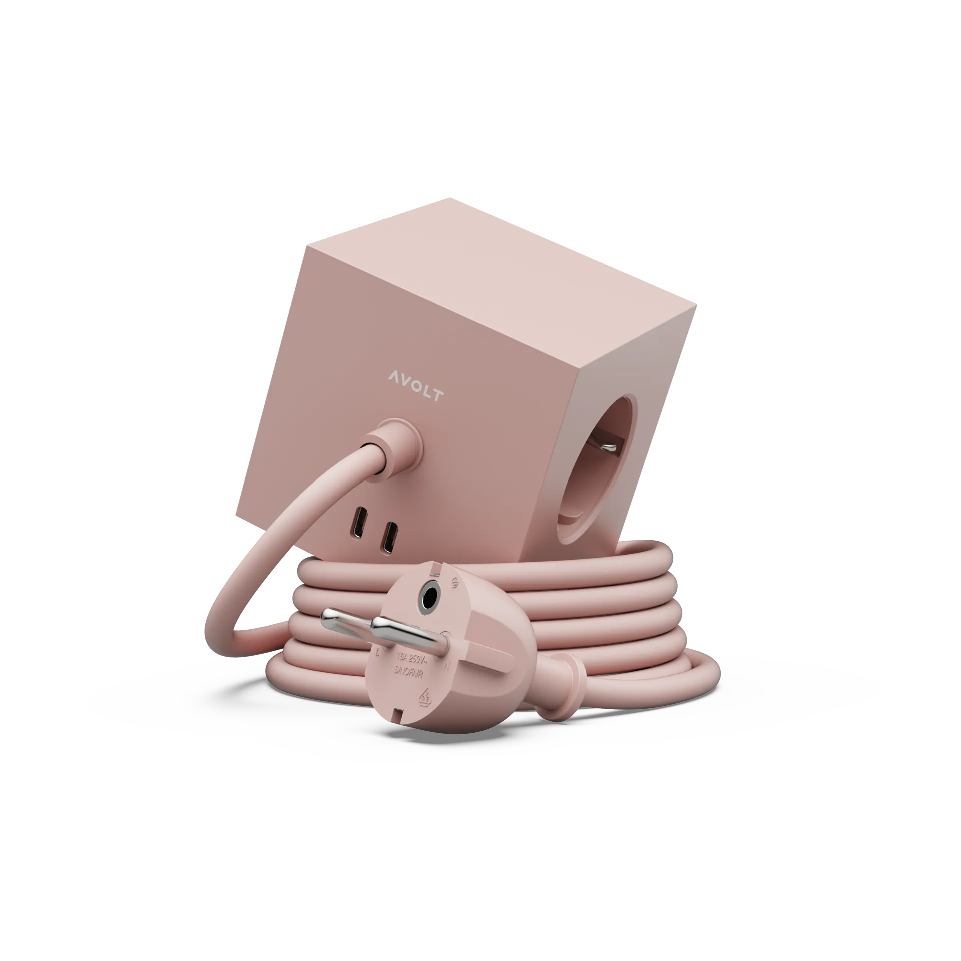 Square 1 Steckdose USB-C 30W 1,8 m, Old Pink Avolt