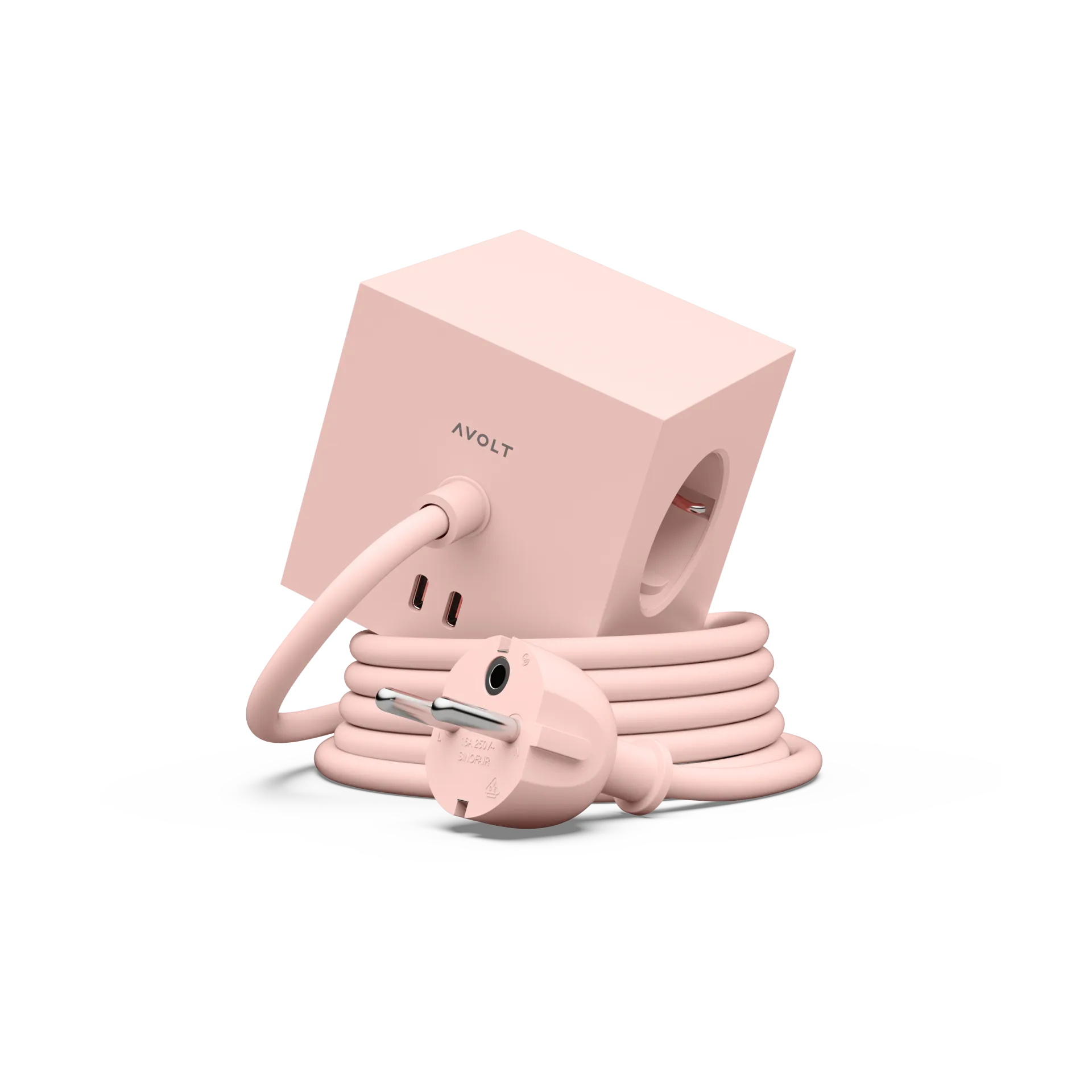 Square 1 Steckdosenleiste USB-C 30W 3 m, New Pink Avolt