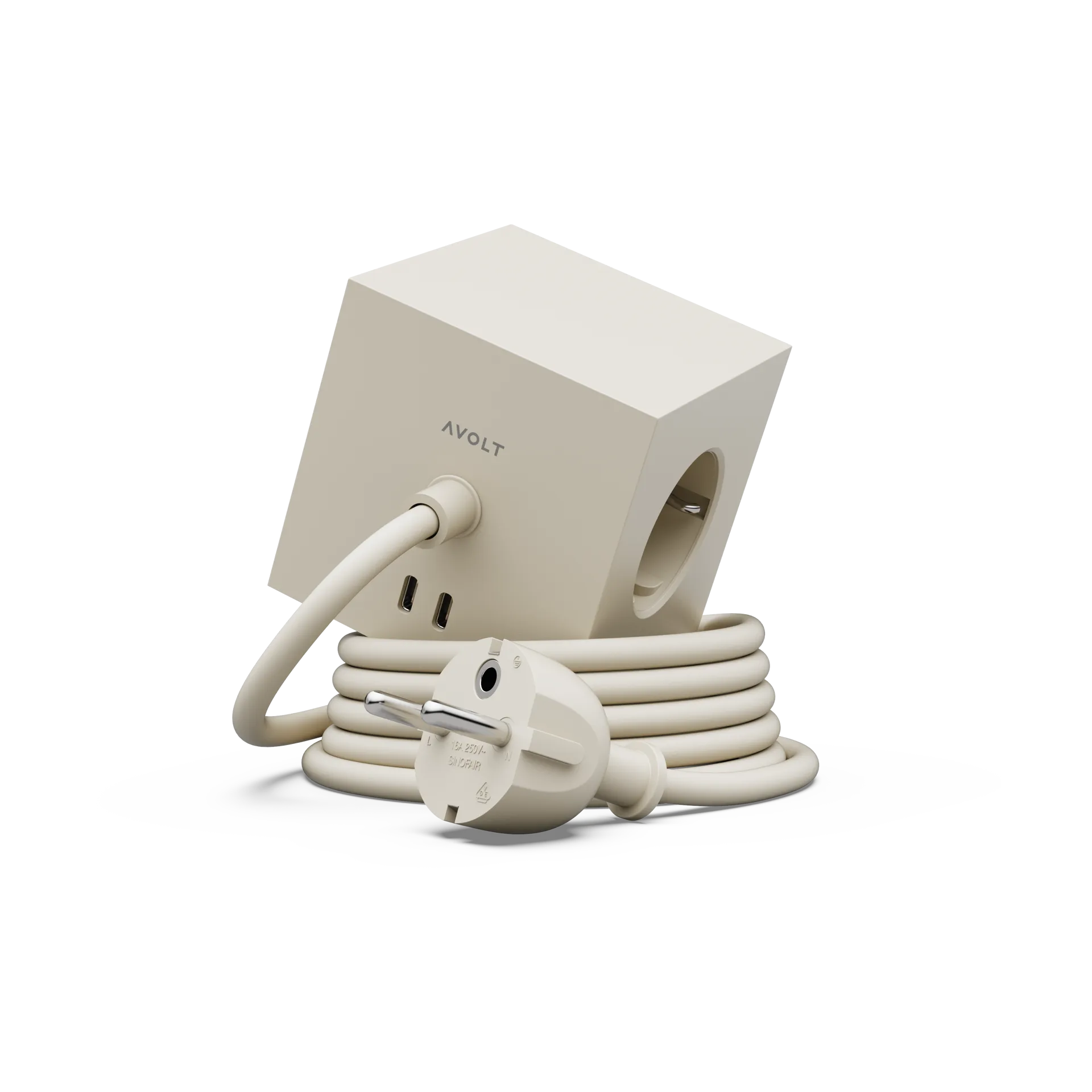 Square 1 Steckdosenleiste USB-C 30W 3 m, Nomad Sand Avolt