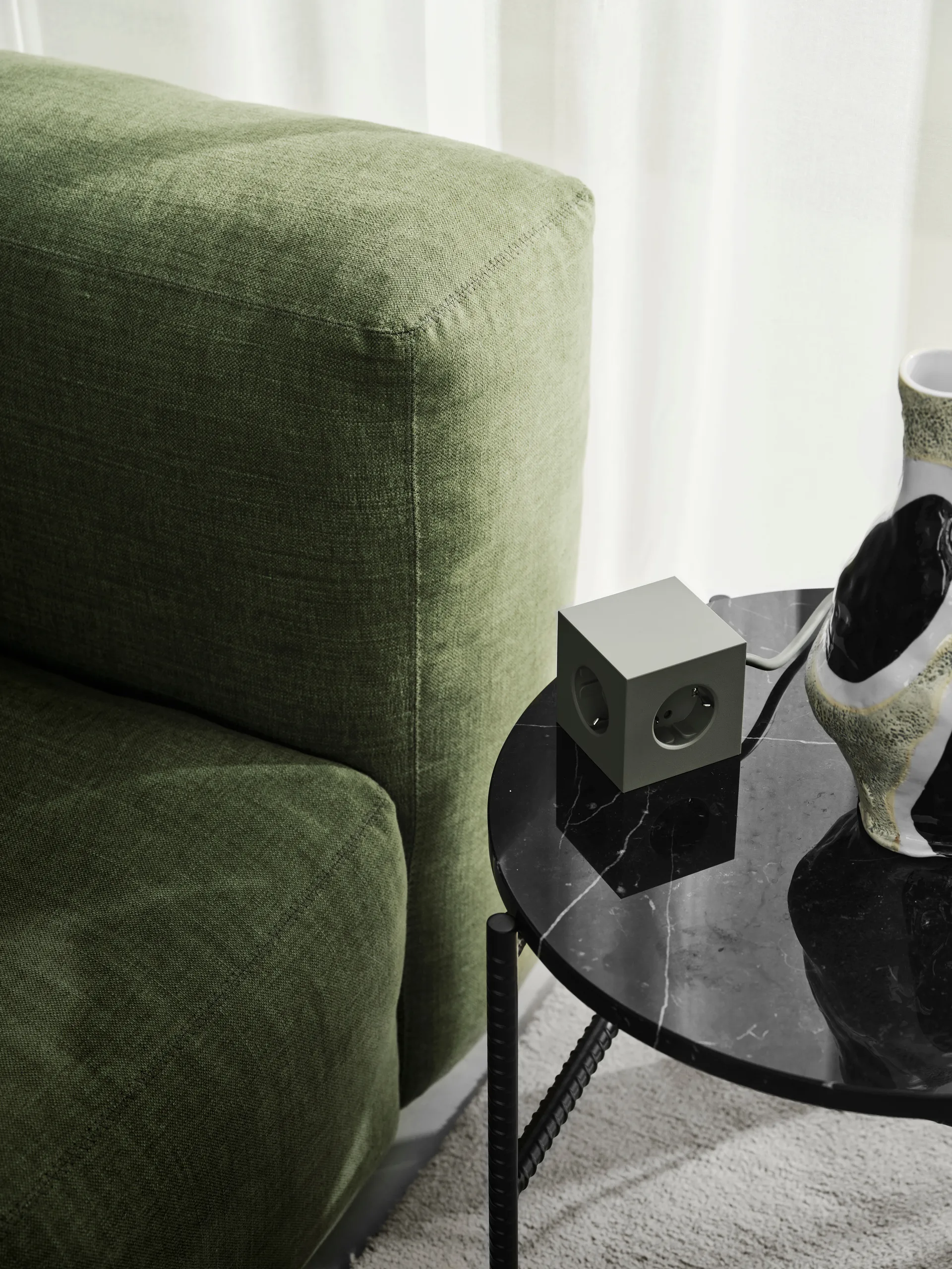 Square 1 Steckdosenleiste USB-C 30W 3 m, Oak Green Avolt