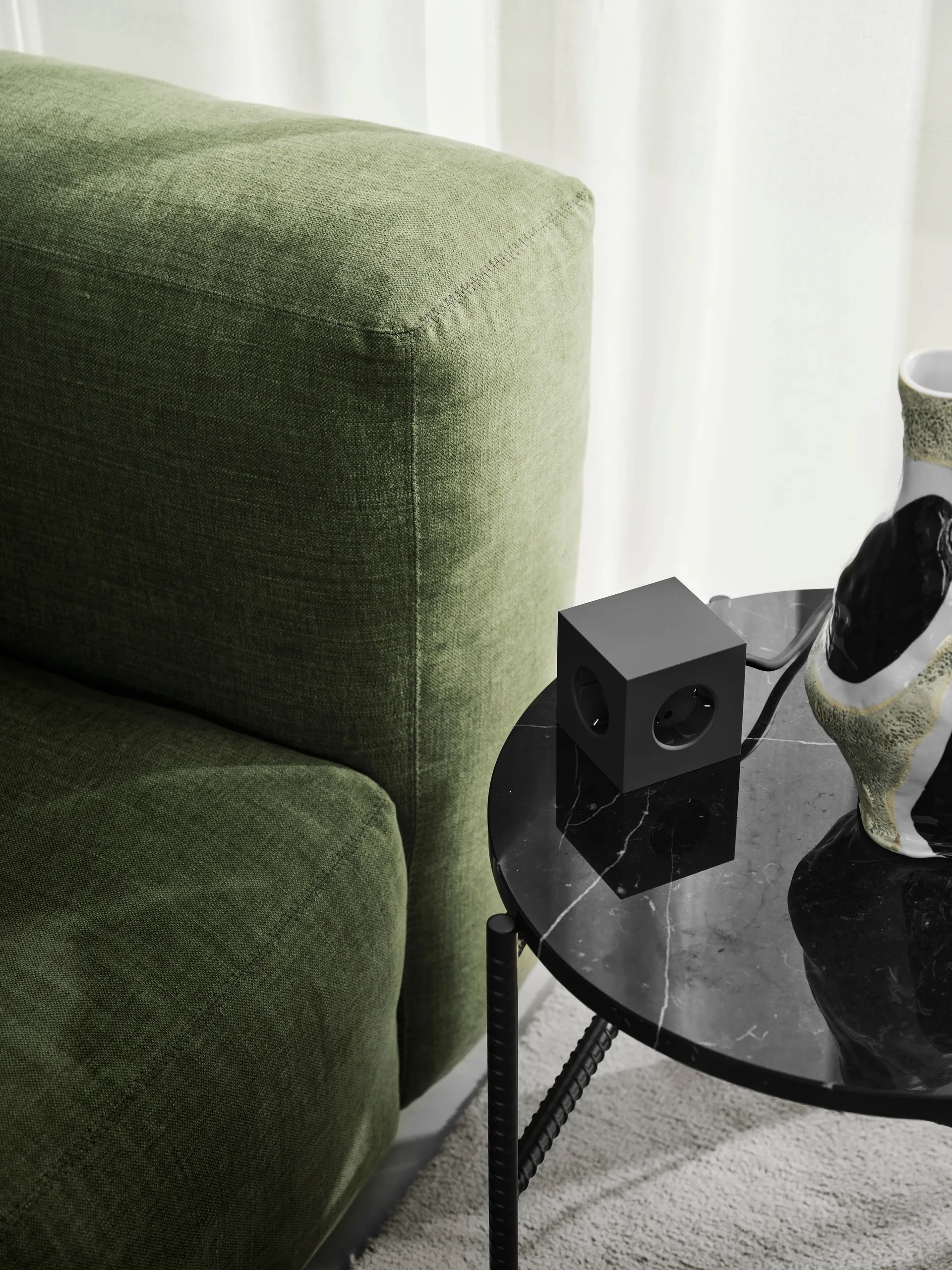 Square 1 Steckdosenleiste USB-C 30W 3 m, Stockholm Black Avolt
