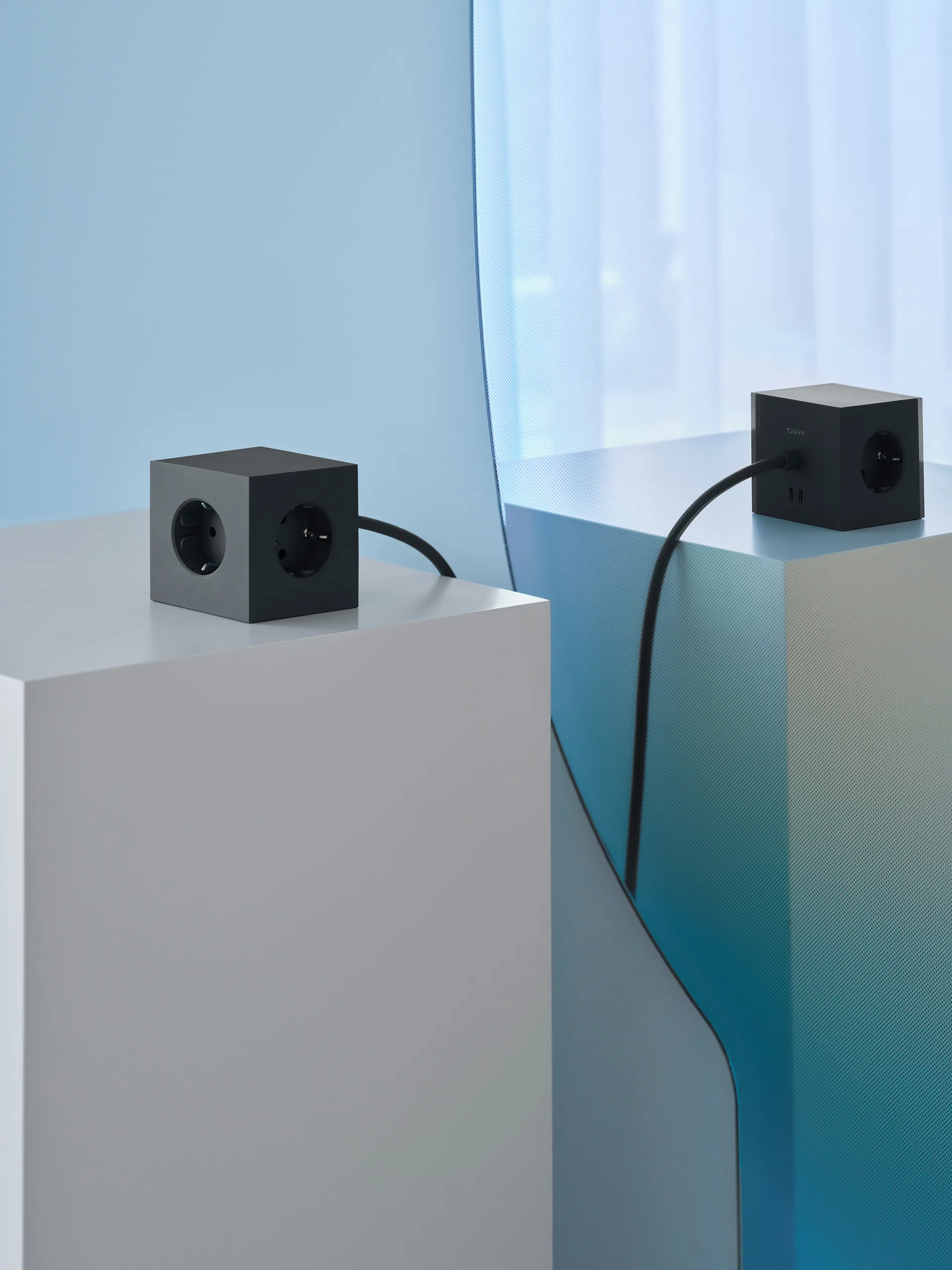 Square 1 Steckdosenleiste USB-C 30W 3 m, Stockholm Black Avolt