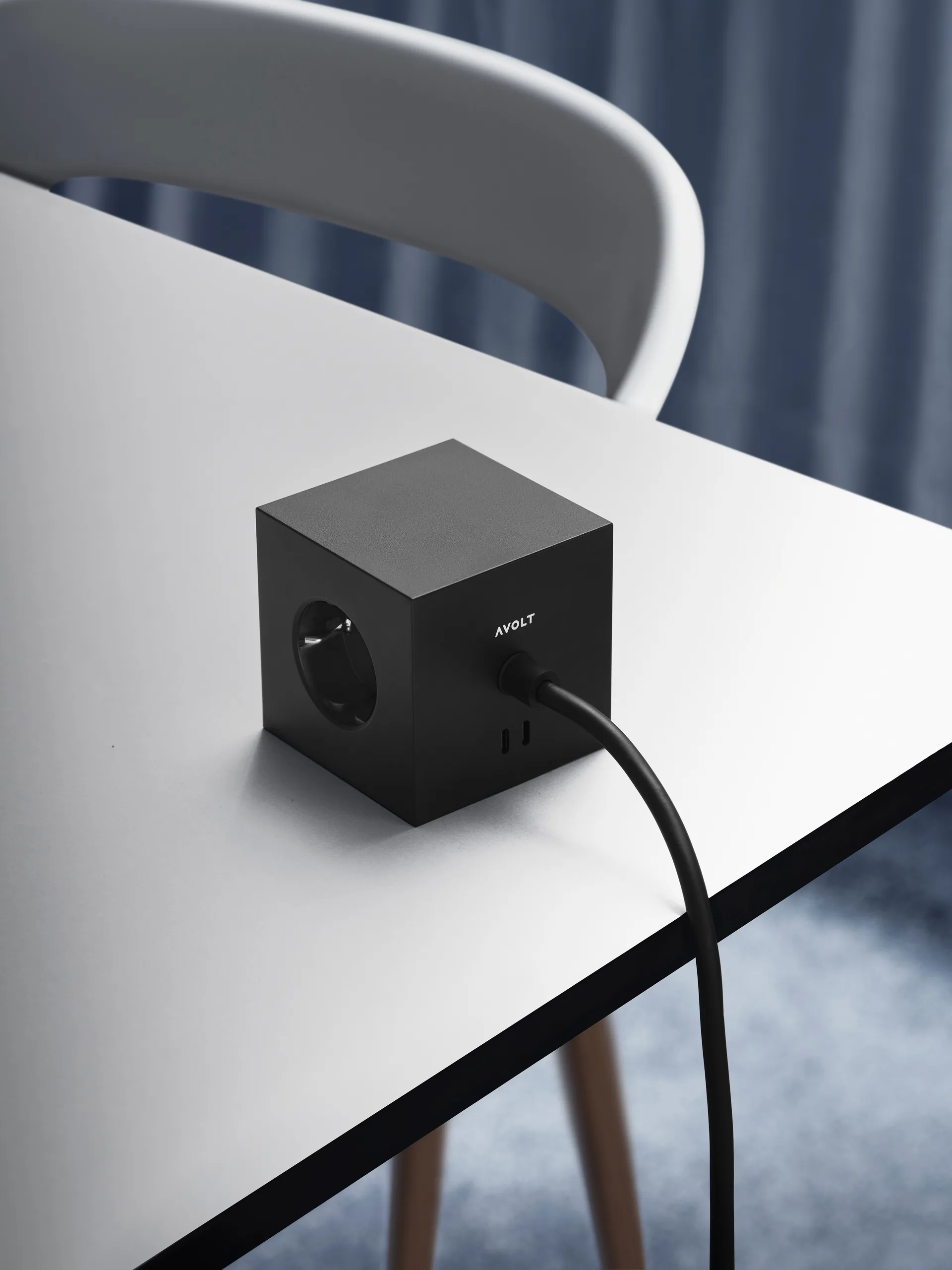 Square 1 Steckdosenleiste USB-C 30W 3 m, Stockholm Black Avolt