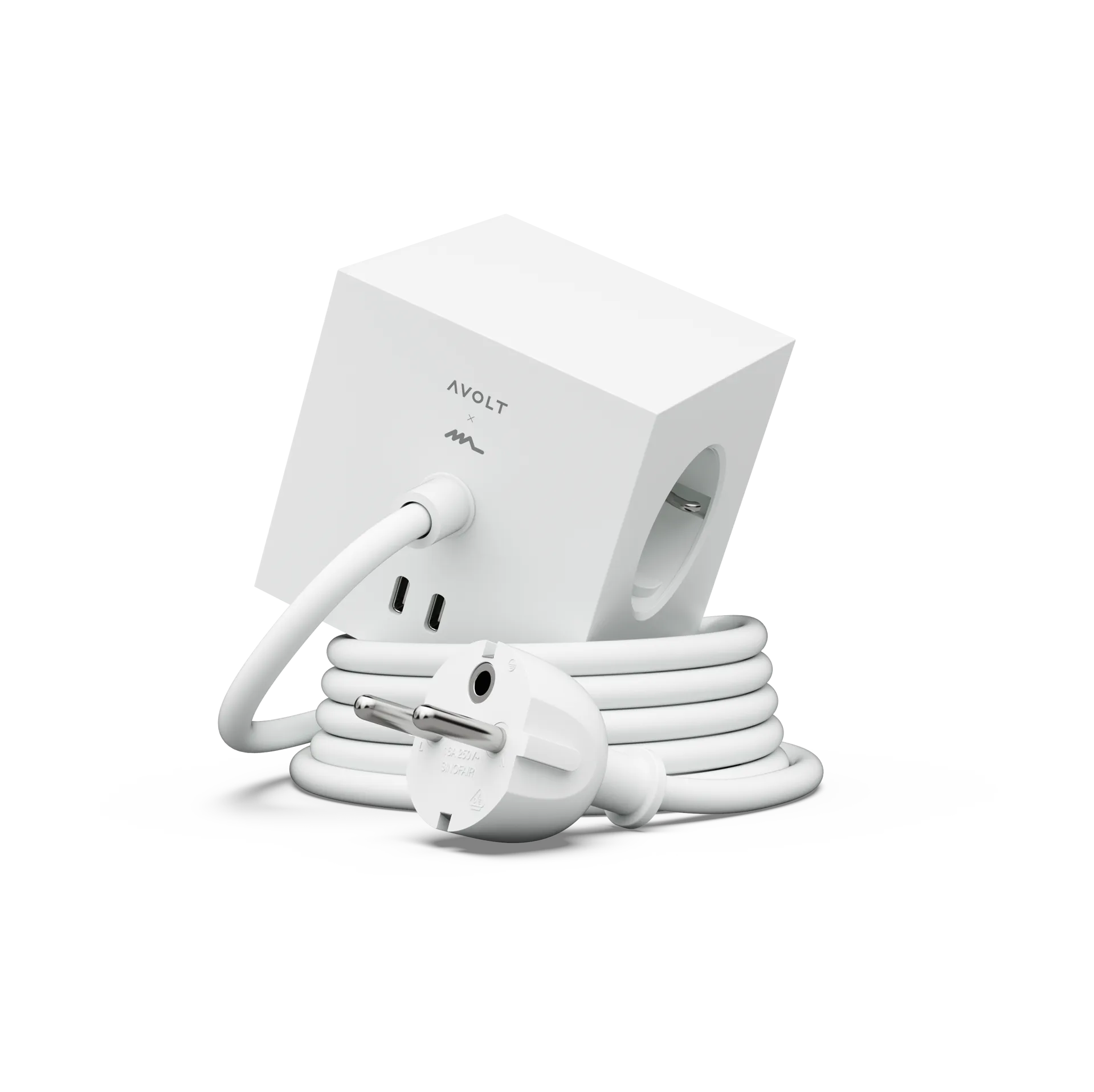 Square 1 Steckdosenleiste USB-C 30W 3 m, White Martinelli Luce edition Avolt