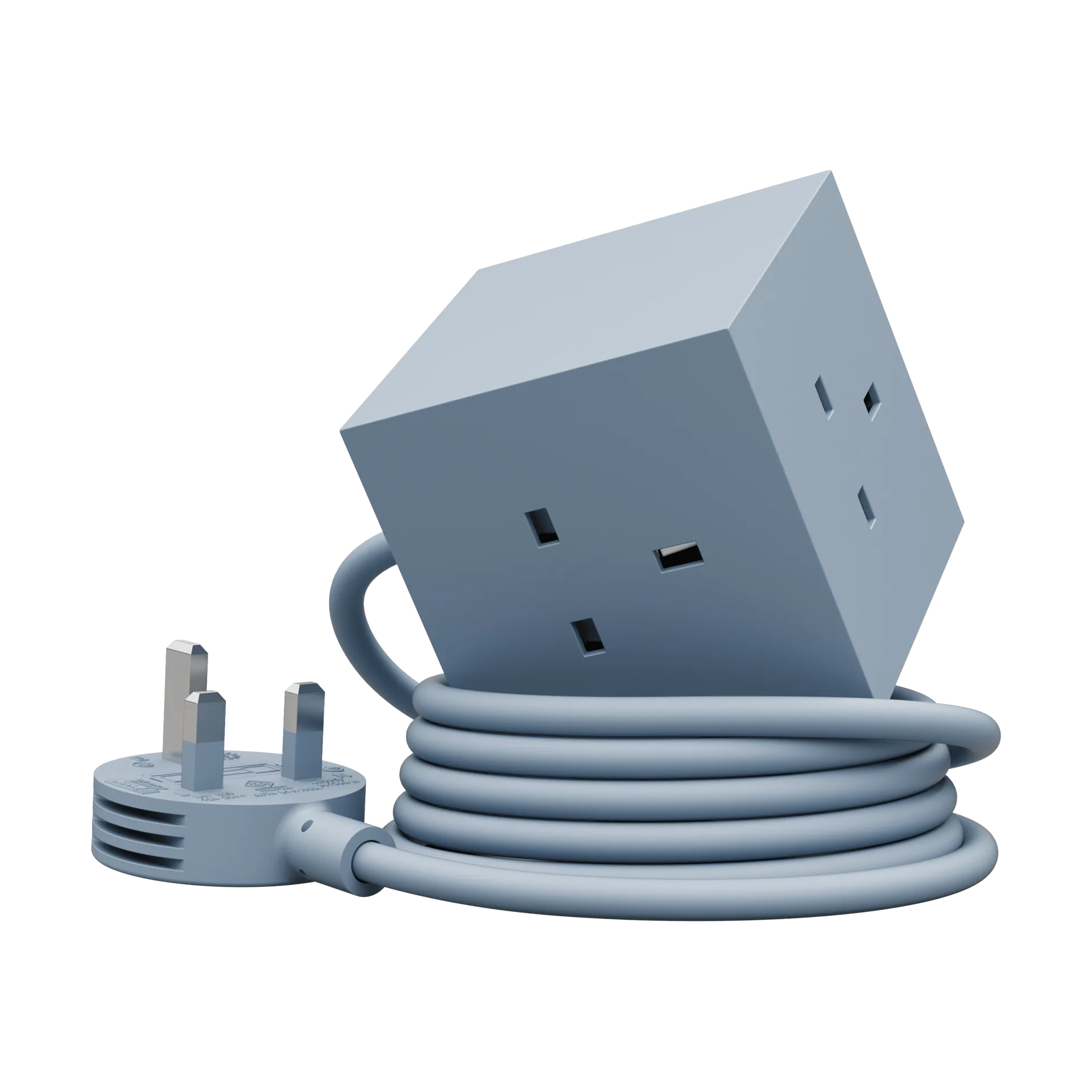 Square 1 UK power strip USB-C 30W 1.8 m, Shark Blue Avolt