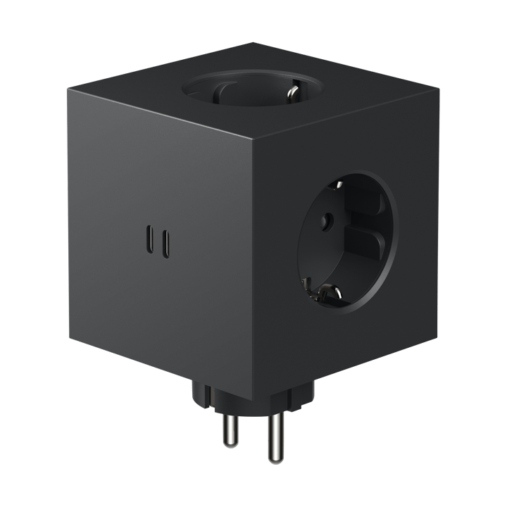 Square 2 Steckdose - Stockholm Black - Avolt