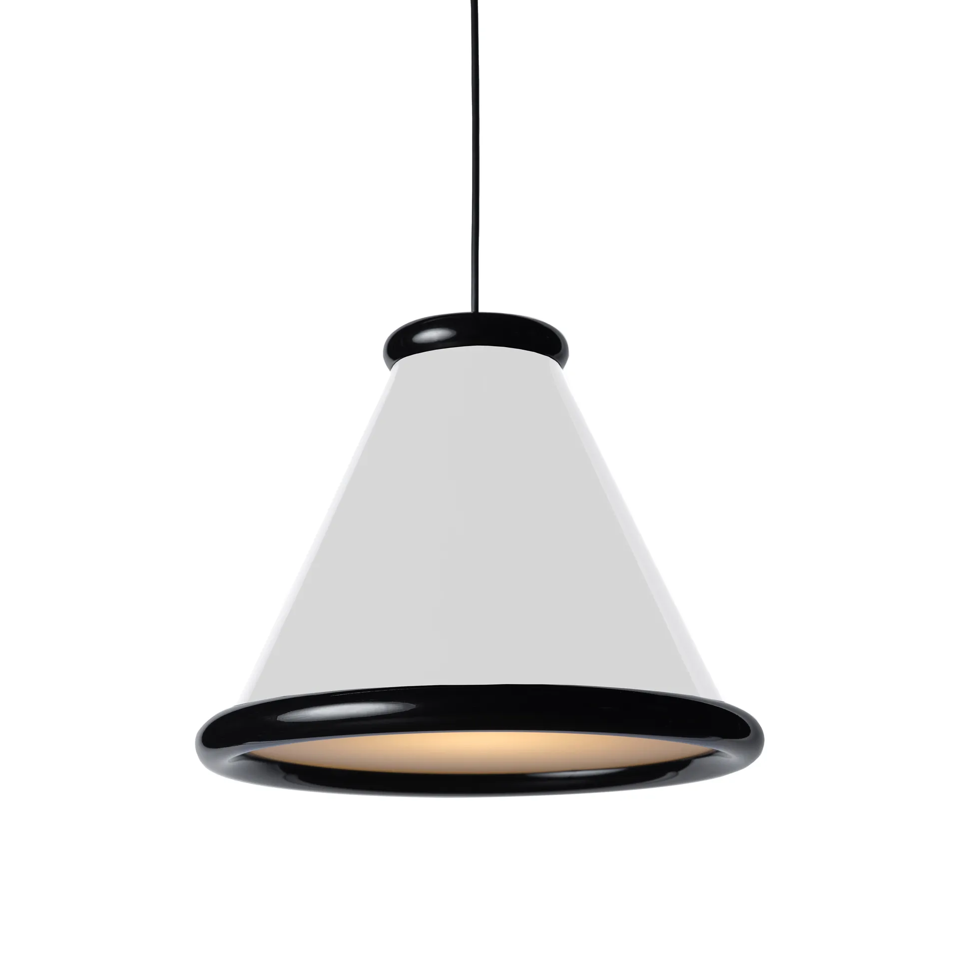 Belle pendel Ø36 cm, Glossy white-glossy black Belid
