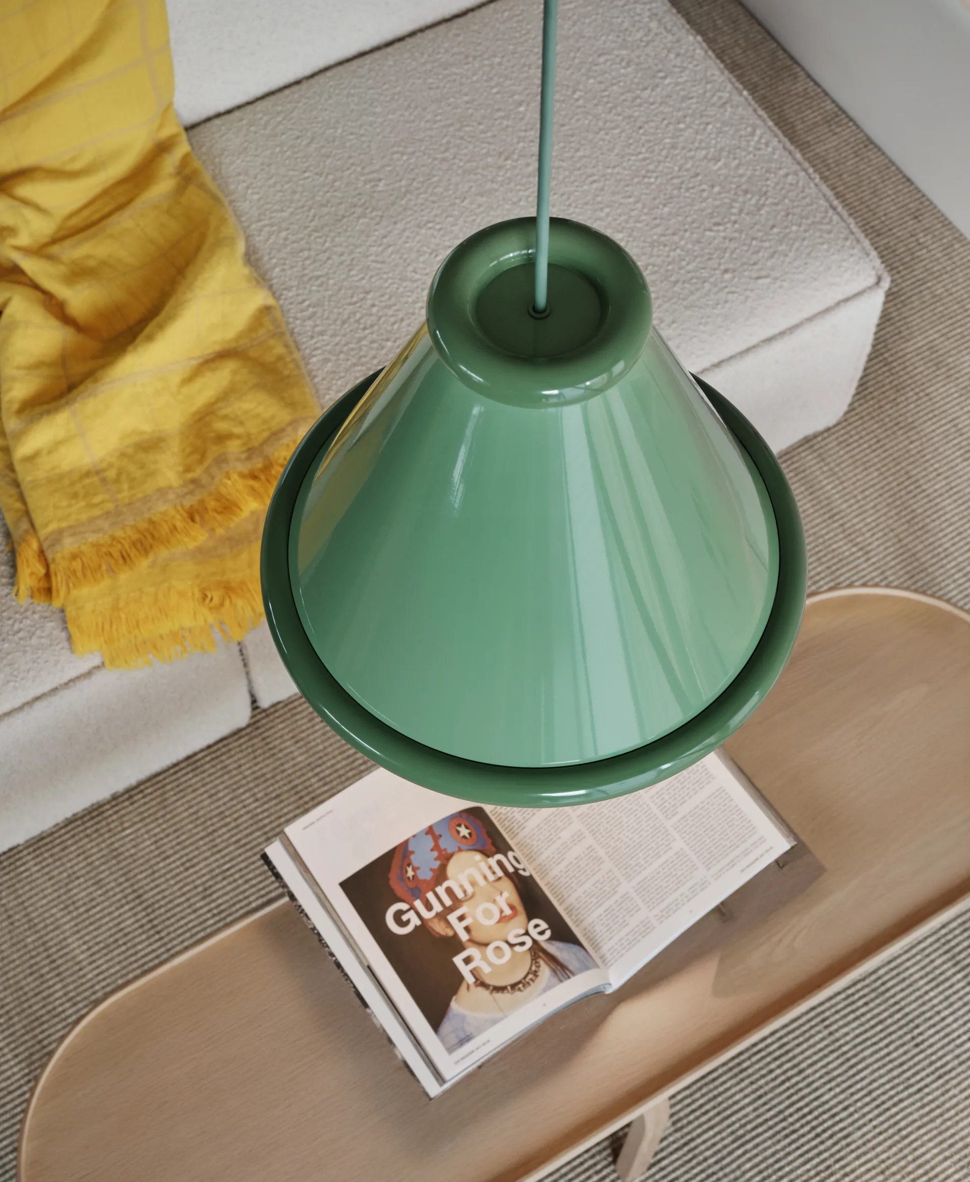 Belle Pendelleuchte Ø36 cm, Pale green-reseda green Belid