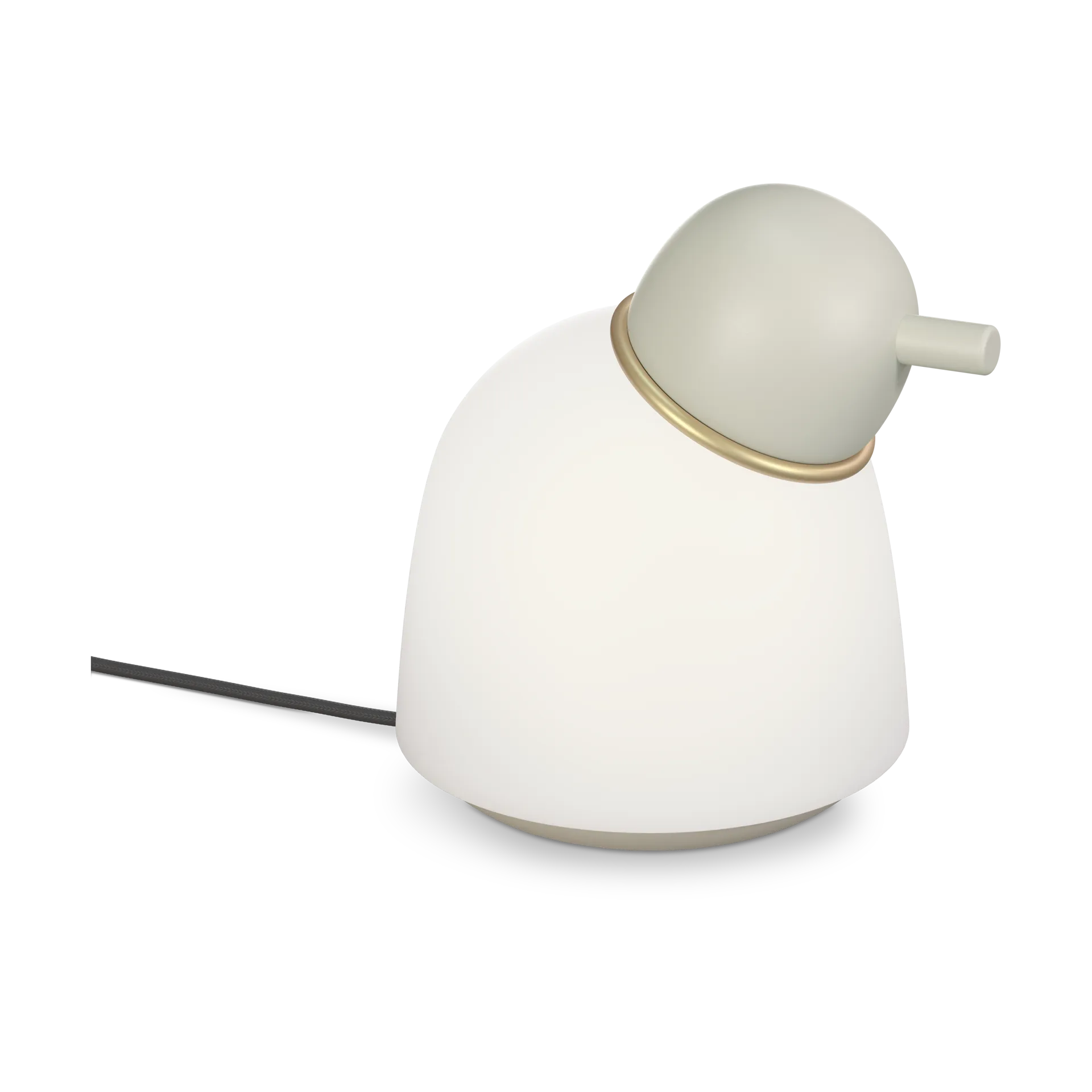 Bird bordslampa 21,5 cm, Sand-mässing-opalglas Belid