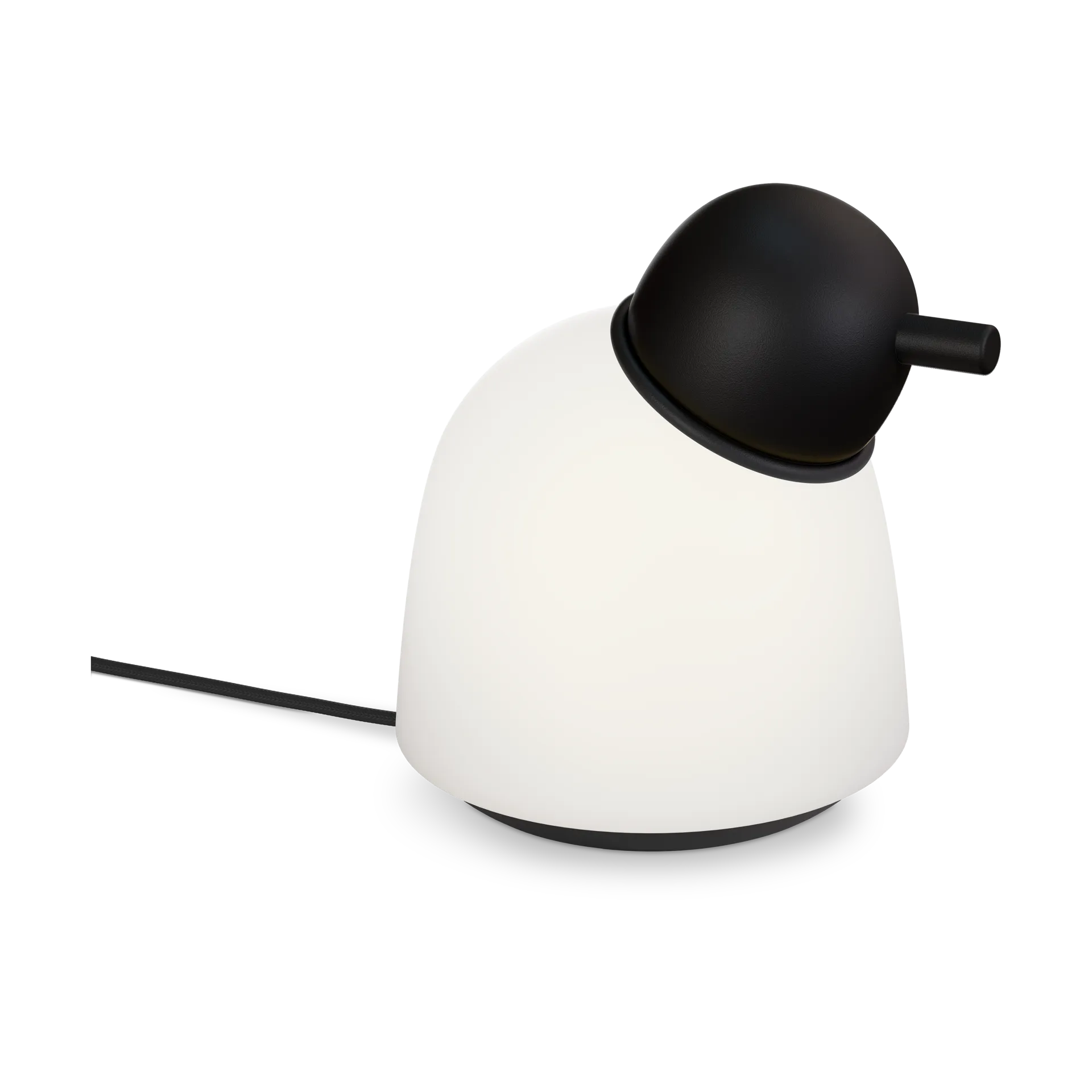 Bird bordslampa 21,5 cm, Svart-opalglas Belid