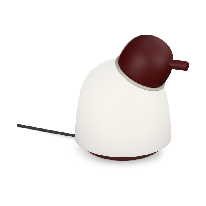Bird Tischlampe 21,5 cm - Dunkelrot-Sand-Opalglas - Belid
