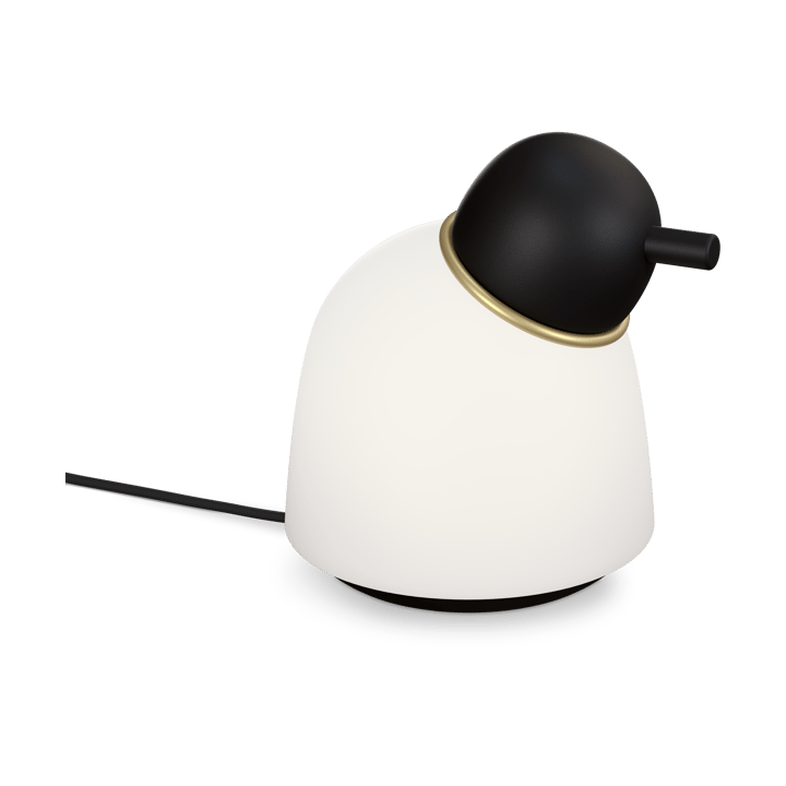 Bird Tischlampe 21,5 cm - Schwarz-Messing-Opalglas - Belid
