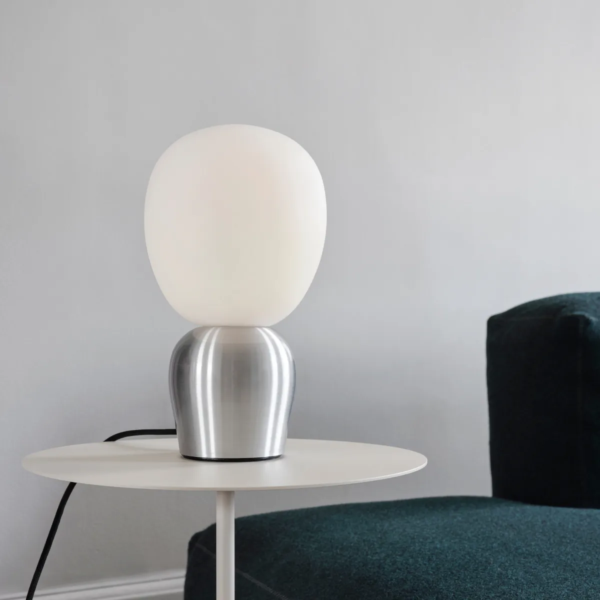Buddy table lamp opalglass, Brushed aluminum Belid