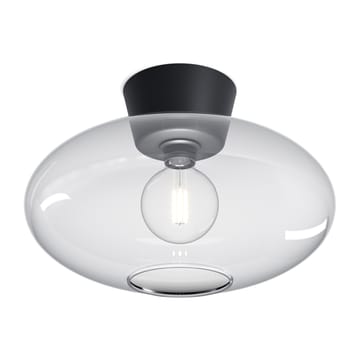 Bullo ceiling lamp XL clear glass Ø38 cm - Matte black - Belid