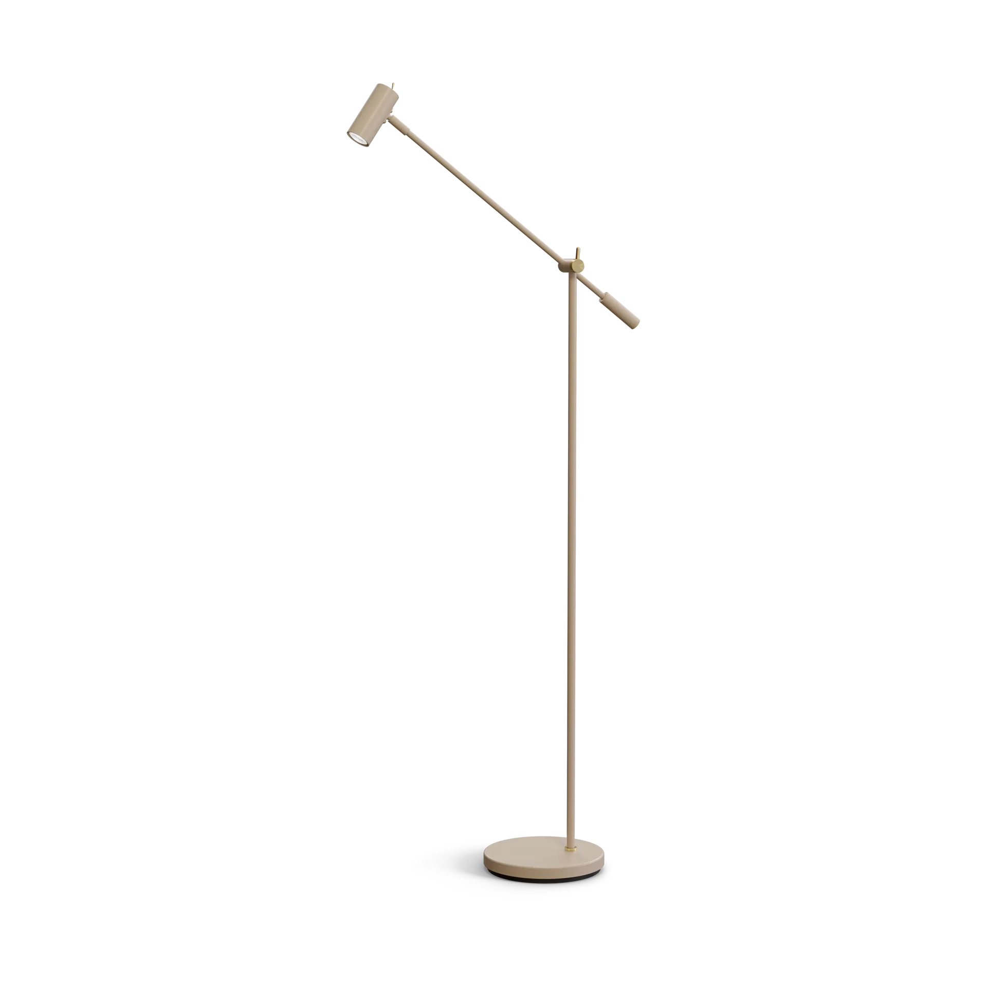 Cato golvlampa 134 cm, Nougat-mässing Belid