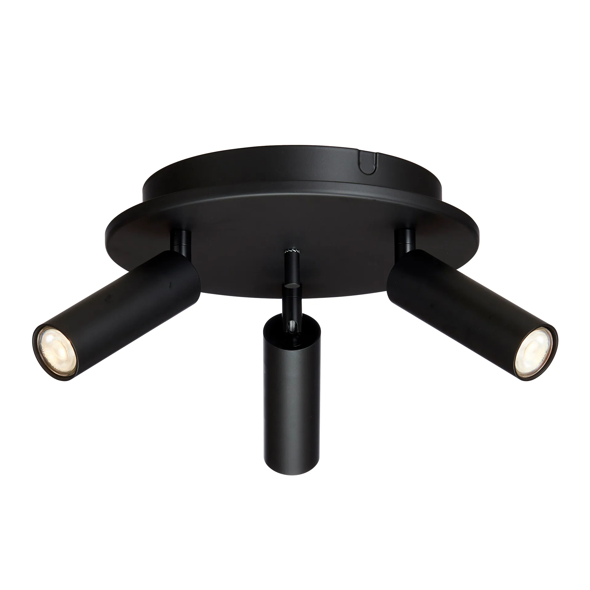 Cato Slim Deckenspotlight rund 3:a, Mattschwarz Belid