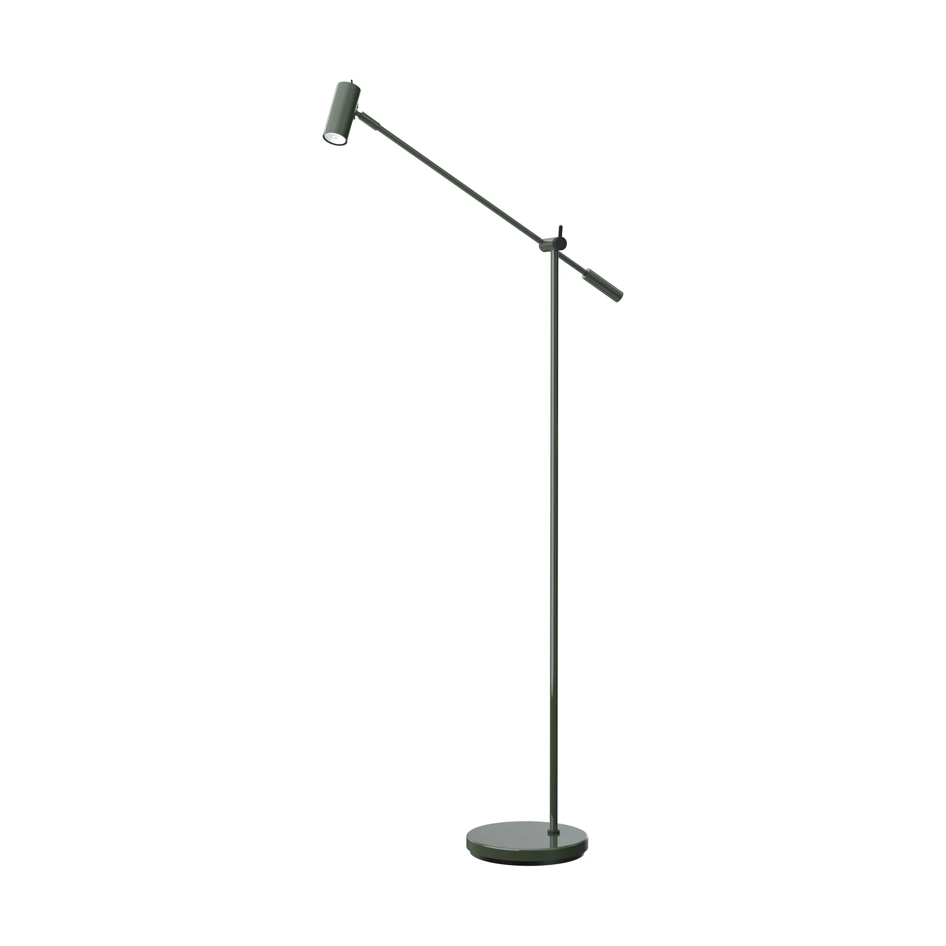 Cato Stehleuchte 134 cm, Blank Waldgrün-mattschwarz Belid