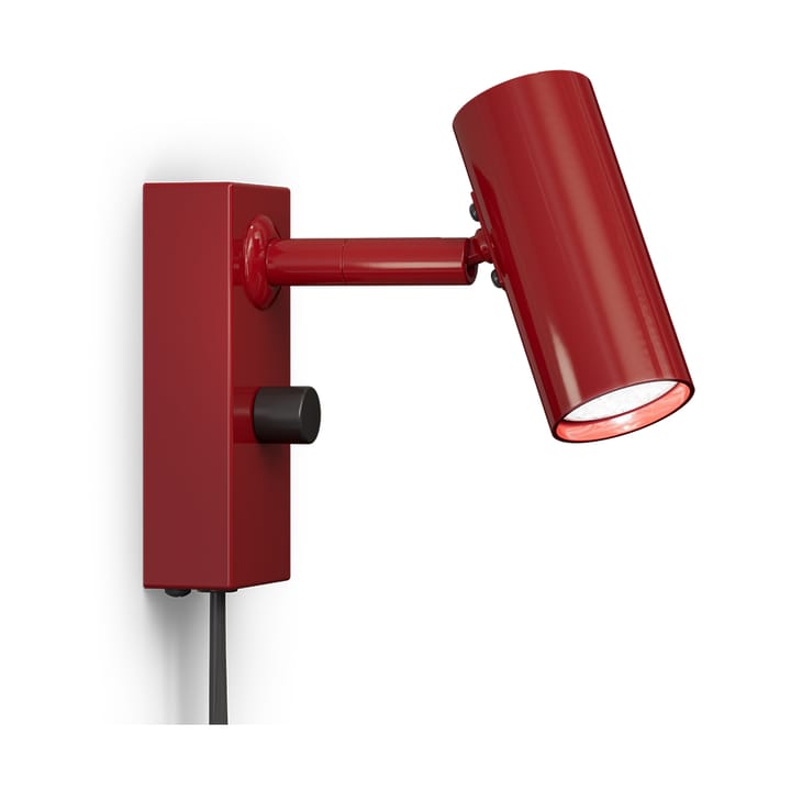Cato vägglampa - Blank rubinröd-mattsvart - Belid