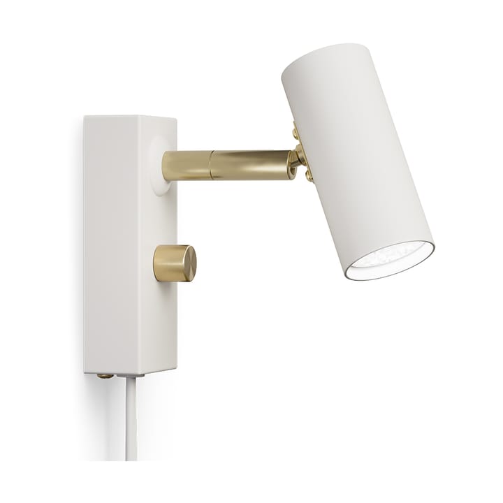 Cato vägglampa - Mattvit-blank mässing - Belid