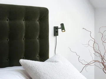 Cato wall lamp - Blank forest green-matte black - Belid