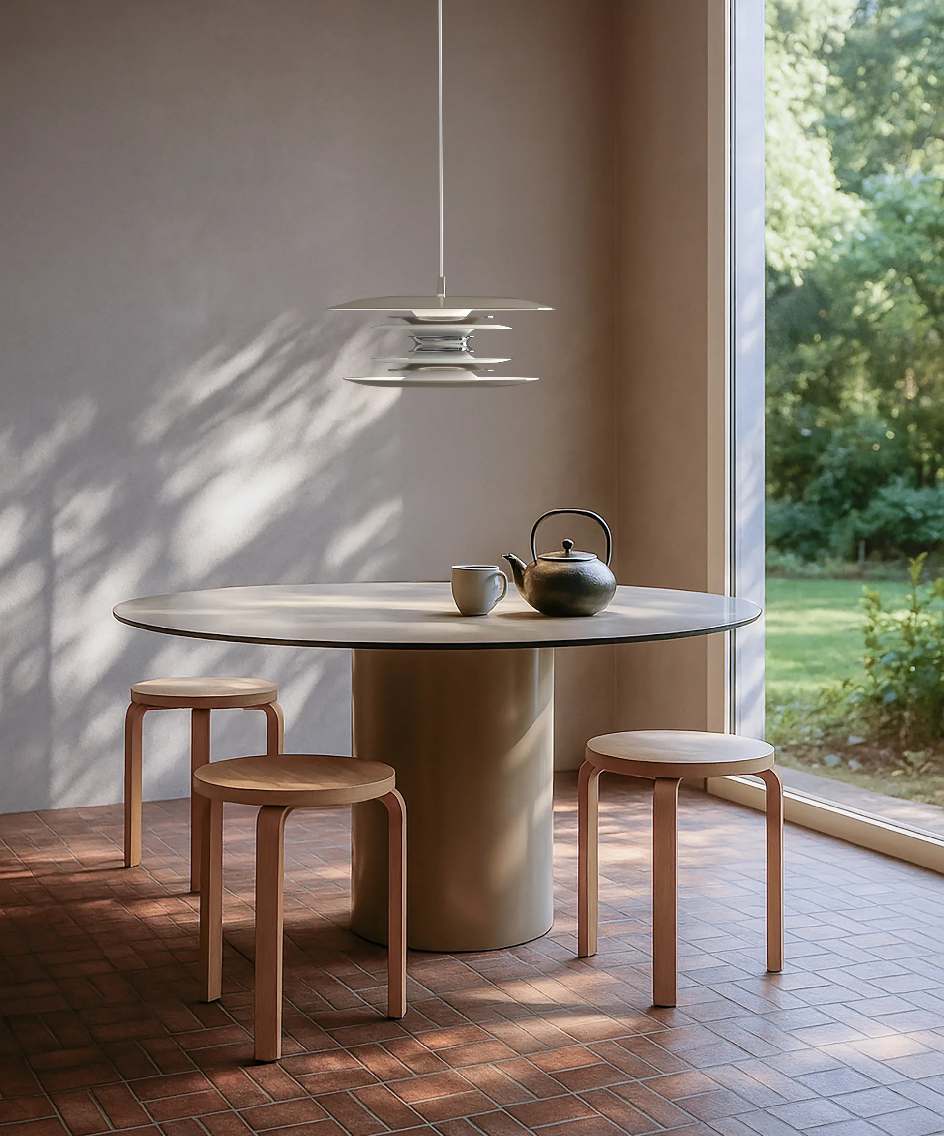 Diablo ceiling lamp Ø40 cm, Soft greige Belid