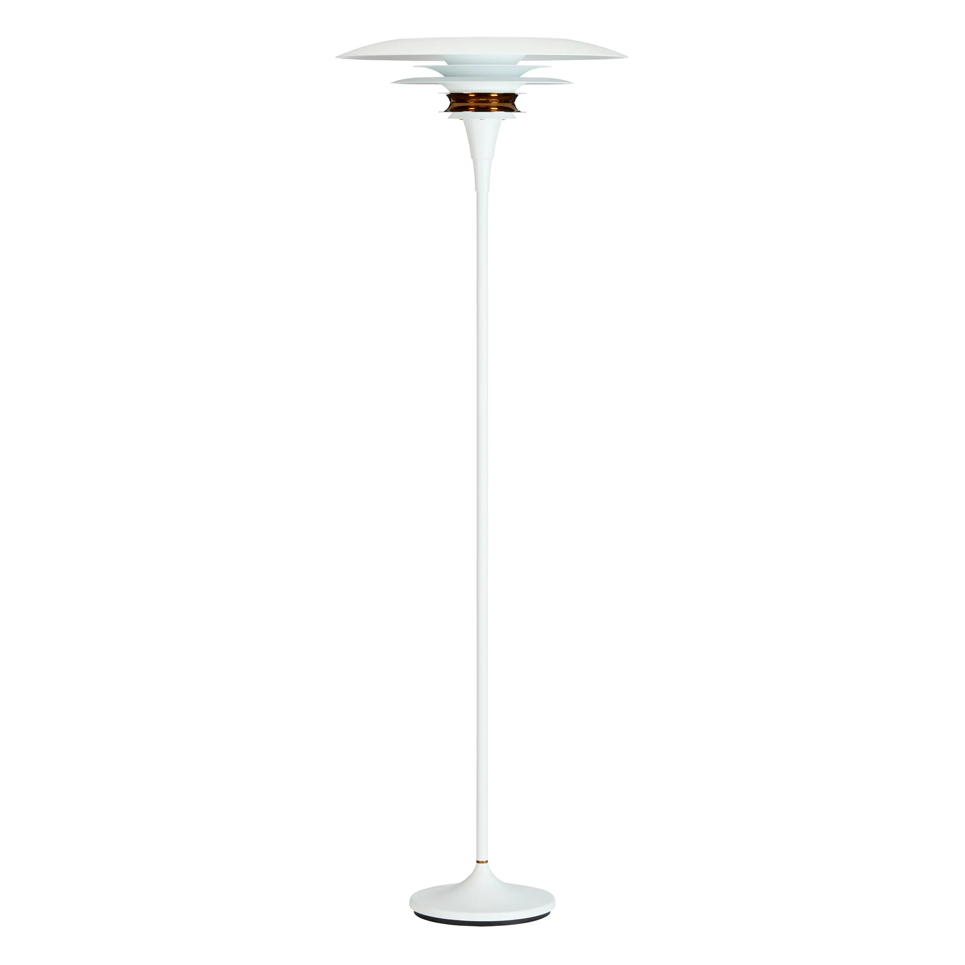 Diablo floor lamp Ø50 cm, White-brass Belid