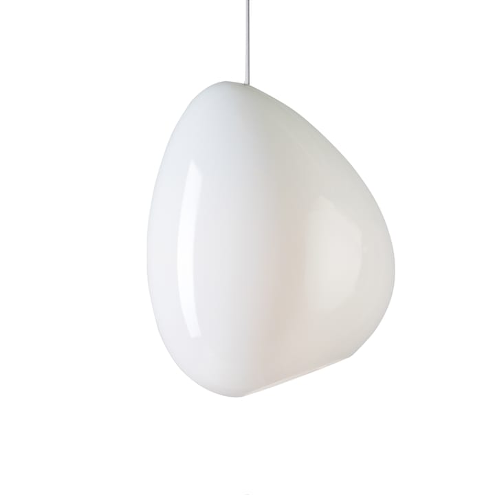 Ocean ceiling lamp opal glass, white textile cord Belid